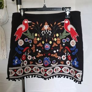 Altar'd State floral embroidered skirt
